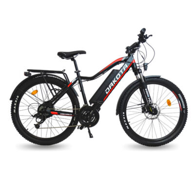 VÉLO VTT ÉLECTRIQUE DAKOTA FE ROUGE, 250W, 840WH, ÉQUIPEMENT COMPLET