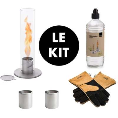 KIT COMPLET TORCHE ÉTHANOL À POSER SPIN