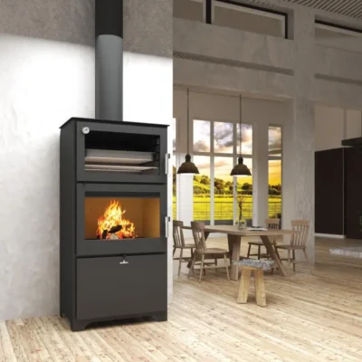 Poêle à bois avec four – BRONPI Murano – L 14 kW