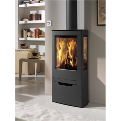 Poêle à bois avec prise d’air externe – PANADERO Zinc 8 kW