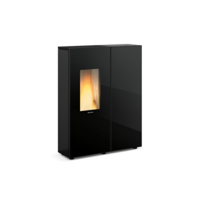 Poêle à granulés ventilé étanche extra-plat canalisable – EXTRAFLAME Sharon Plus CX Crystal 11 kW