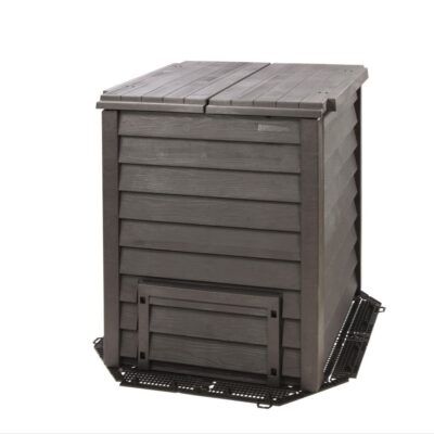 Composteur GARANTIA Thermo-Wood 600 L gris anthracite + grille de fond