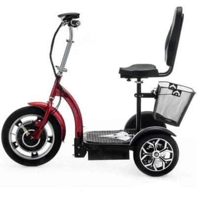 VELECO ZT16 750W Scooter électrique 3 Roues Mobylette Senior Handicapé 750W (Rouge)