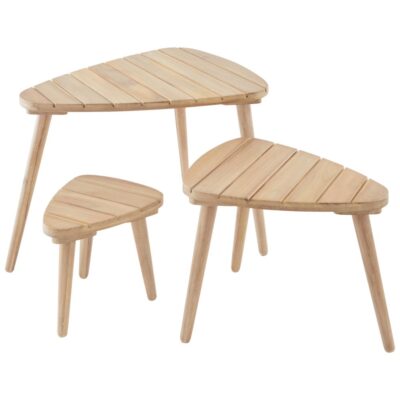 Table basse en bois Cigogne (lot de 3) – Ecloz